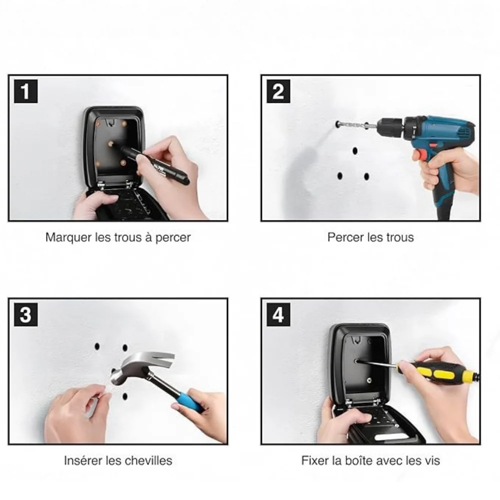Locker’PRO – Boîte à clés murale extérieure sécurisée avec code réinitialisable à 12 Chiffres - Image 5