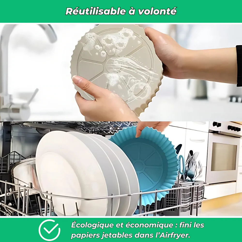 AirMoule - Lot de 2 moules silicone réutilisables pour Airfryer - Image 4