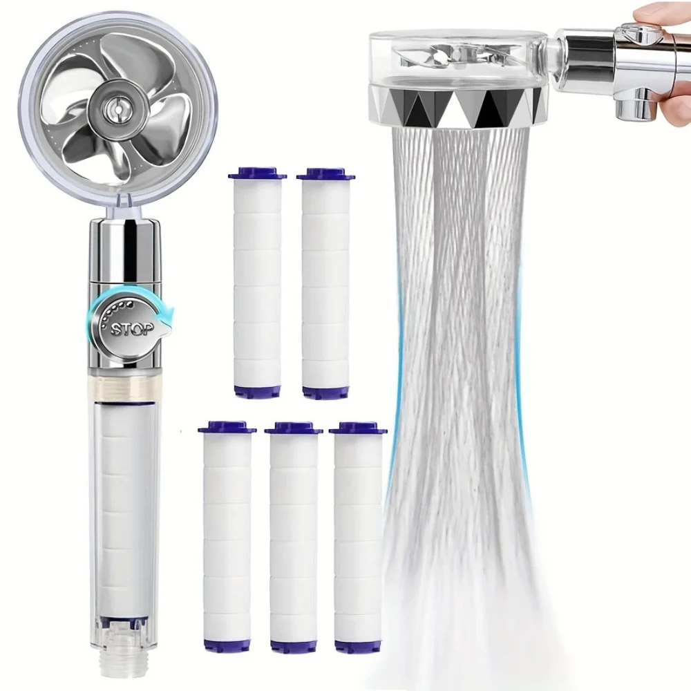 AquaPure - Pommeau de Douche à pression réglable avec 5 filtres inclus - Image 2