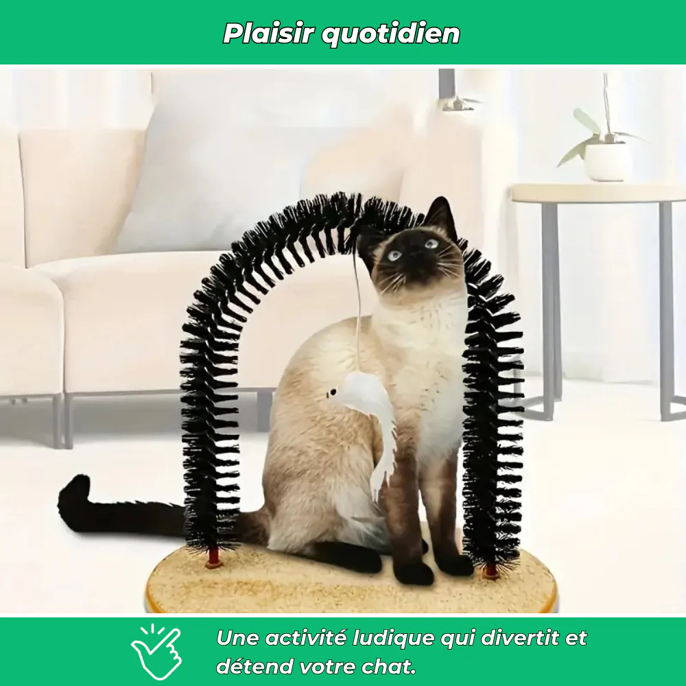 Arche de massage et brossage pour chat – Élimine poils et réduit le stress - Image 5