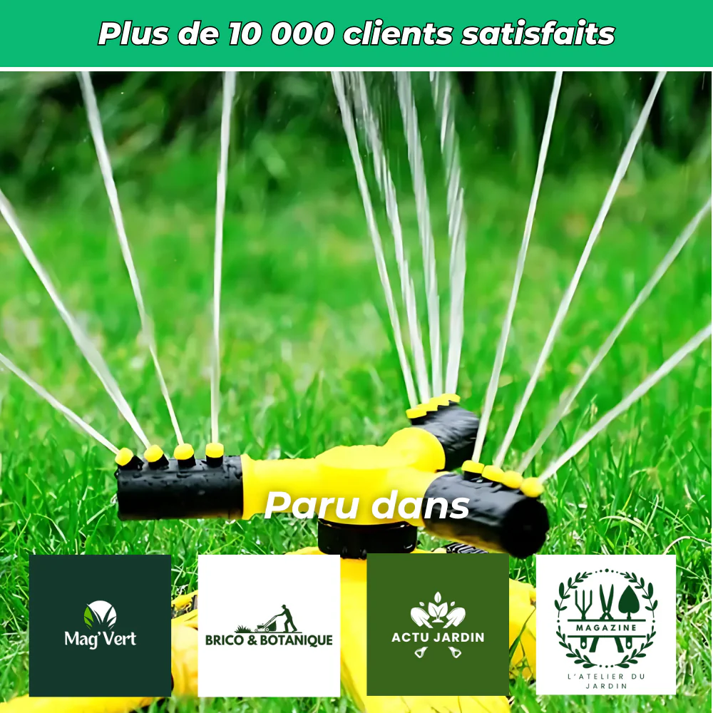 Arroseur Rotatif à 3 Bras – Arrosage Automatique Grand Angle pour Jardin et Pelouse - Image 6