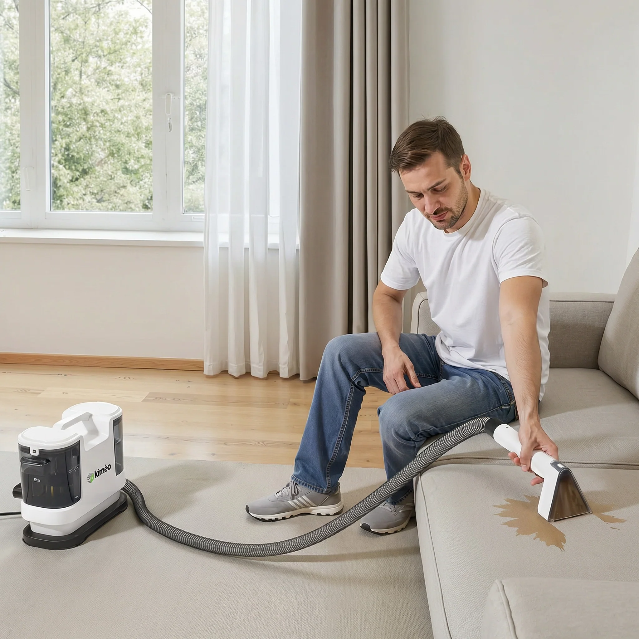 Aspirateur Laveur Sans Fil Puissant 16500Pa | Nettoyeur Tapis, Canapé et Taches | Injecteur Extracteur Portable - Image 2