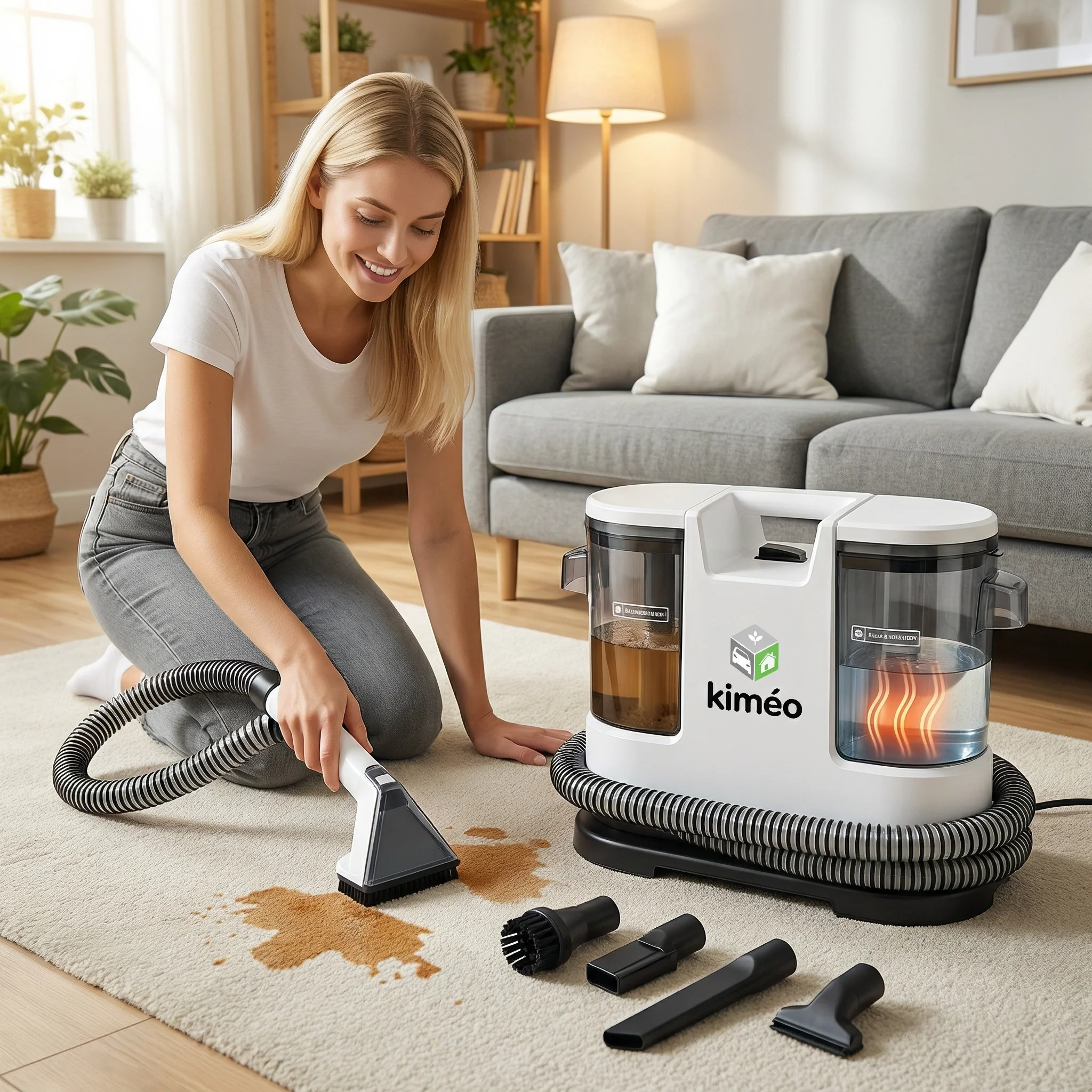 Aspirateur Laveur Sans Fil Puissant 16500Pa | Nettoyeur Tapis, Canapé et Taches | Injecteur Extracteur Portable - Image 3