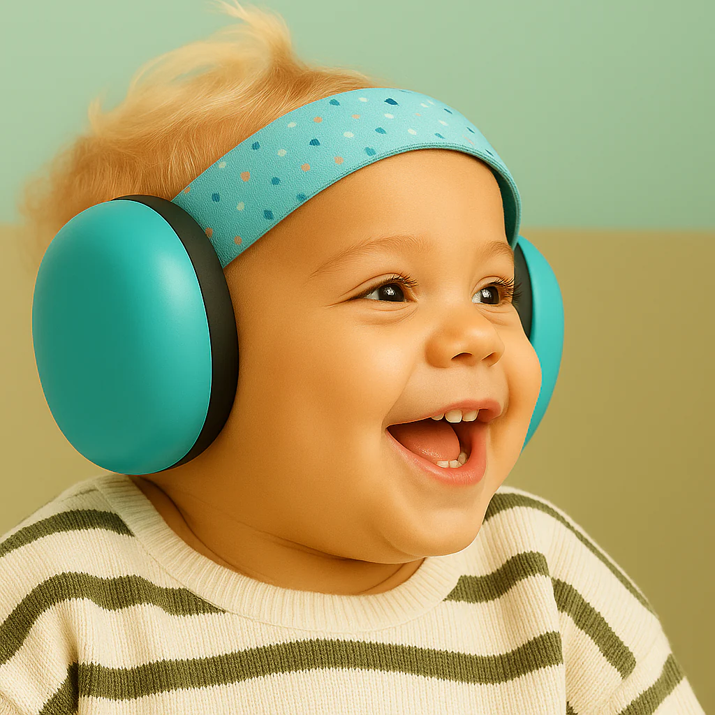Baby Zen™ | Casque anti-bruit pour bébé | Protection auditive nourrisson | Bandeau élastique | Sommeil et voyage avion