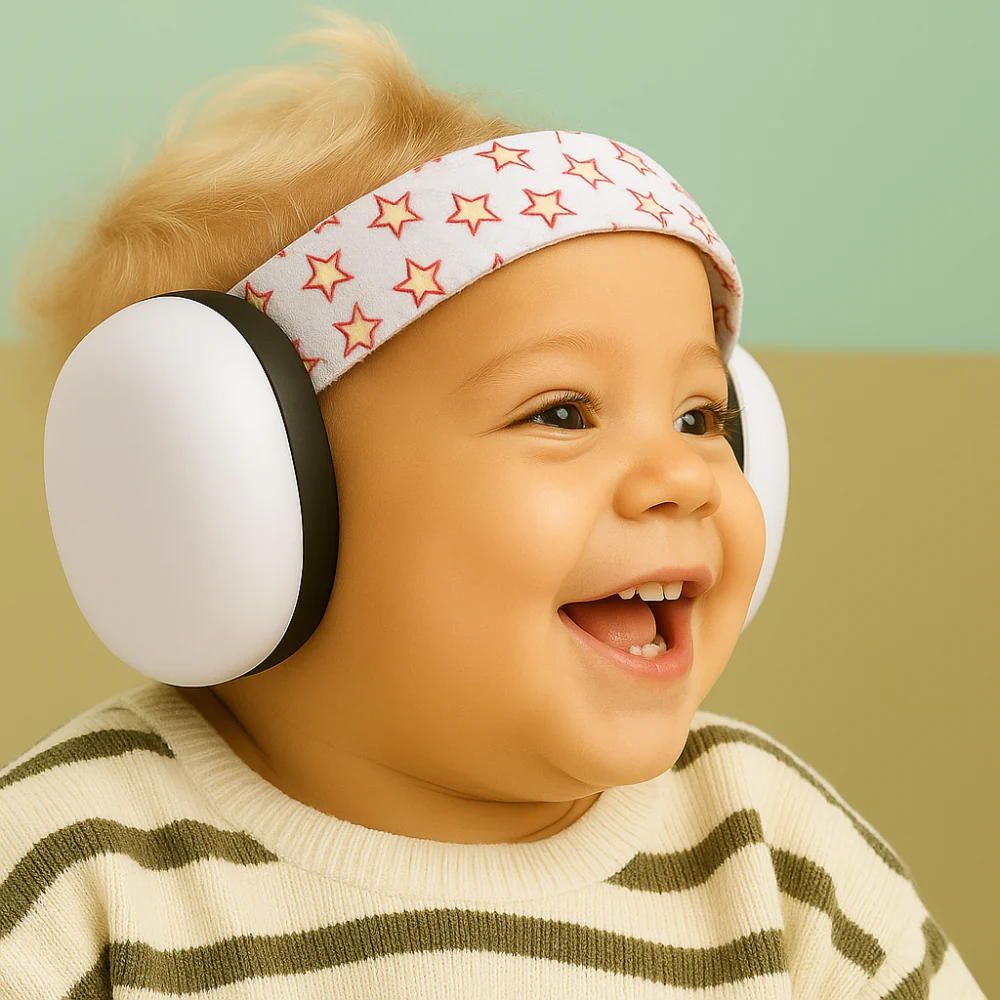 Baby Zen™ | Casque anti-bruit pour bébé | Protection auditive nourrisson | Bandeau élastique | Sommeil et voyage avion - Image 5