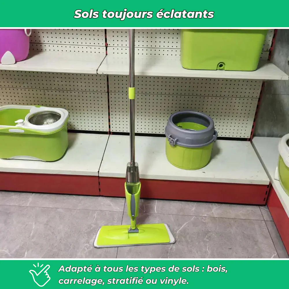 CleanMax | Balai serpillière vaporisateur microfibre - Image 4