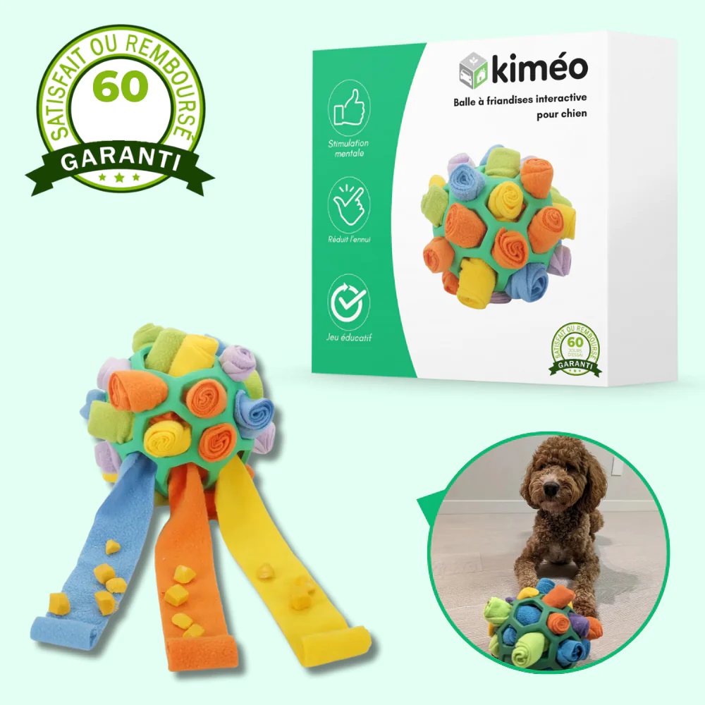 Balle distributrice de friandises pour chien – Jouet interactif et éducatif - Image 2