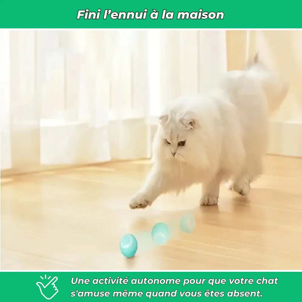 Balle interactive automatique pour chat – Jouet lumineux et stimulant - Image 4
