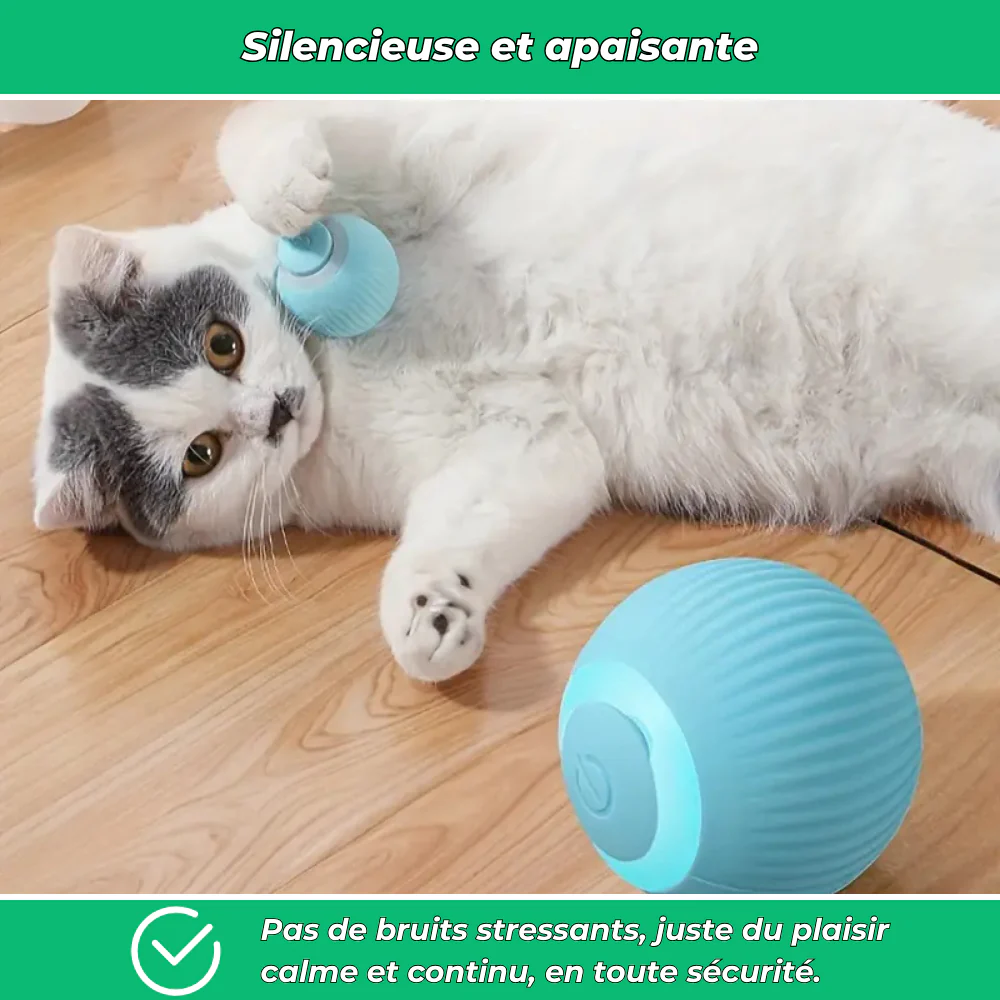 Balle interactive automatique pour chat – Jouet lumineux et stimulant - Image 5