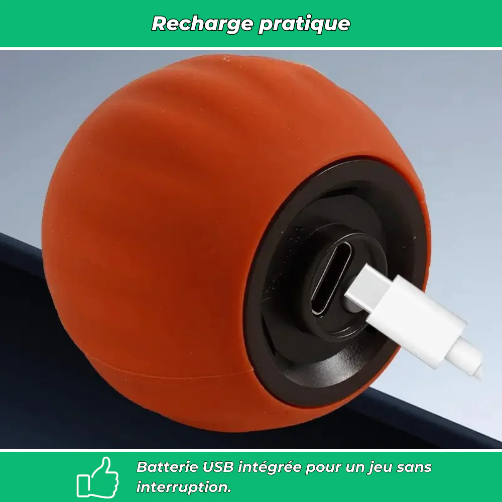Balle interactive électrique rechargeable pour chat avec plumes et roulement automatique - Image 5