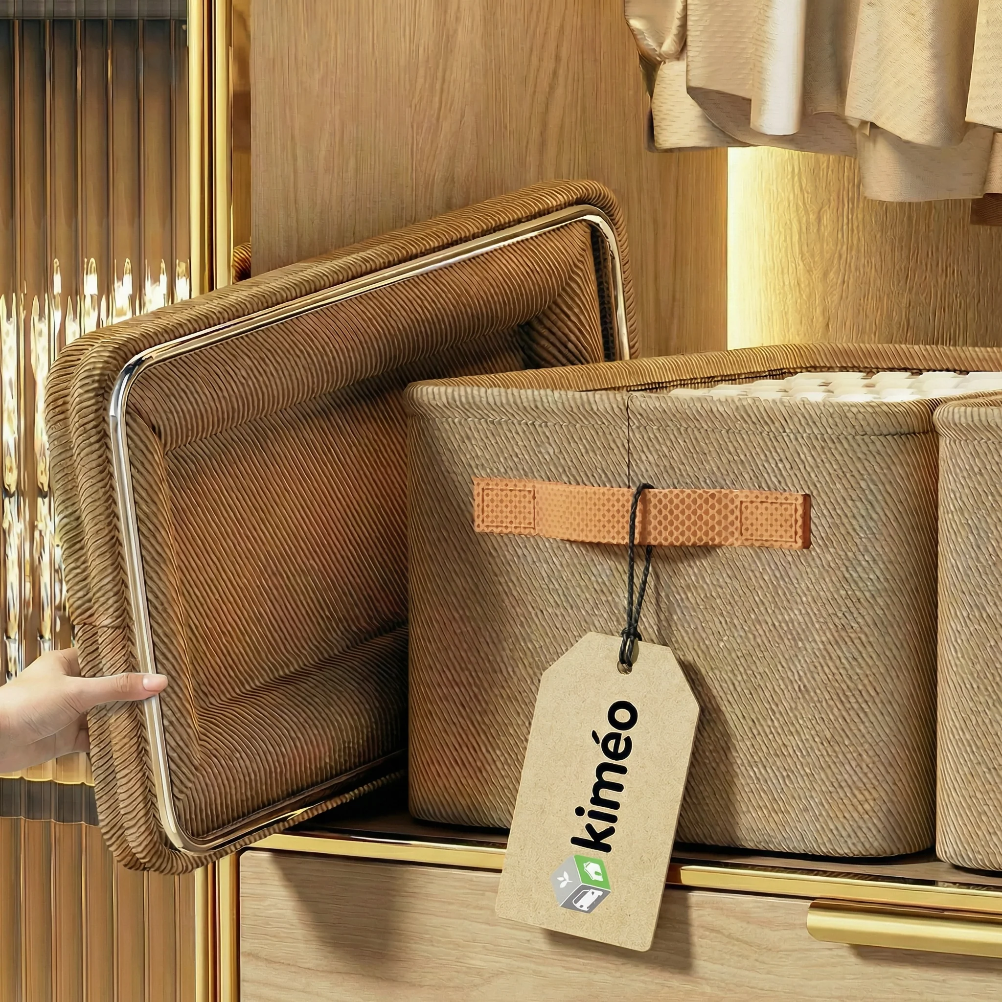 Boîte de rangement de vêtements Pliable | Panier de rangement solide et durable pour placard & dressing