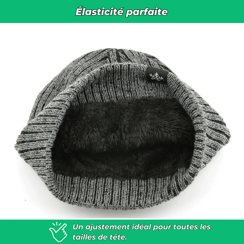 Bonnet tricoté doublé polaire - Image 5