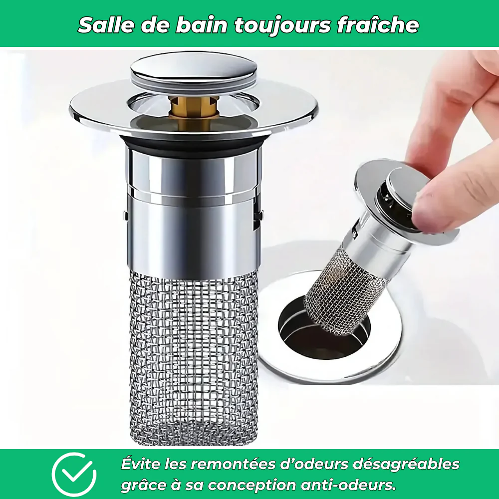 Bouchon de lavabo avec panier filtre - Image 3