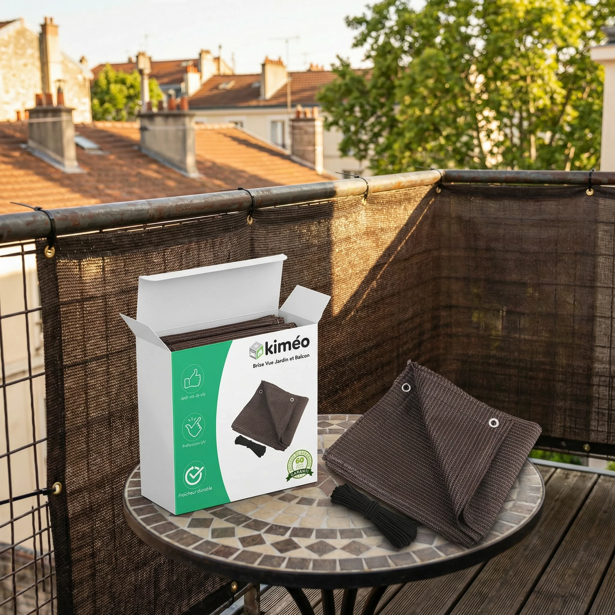 Brise Vue Jardin et Balcon | Voile d’Ombrage Rectangulaire | Protection UV, Fraîcheur & Intimité Extérieure