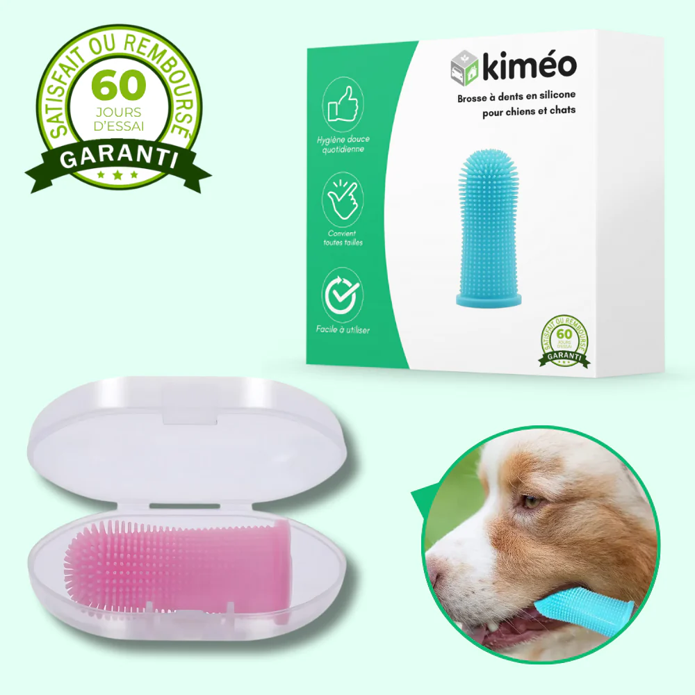 Brosse à dents en silicone pour chiens et chats – Hygiène dentaire et gencives saines - Image 2