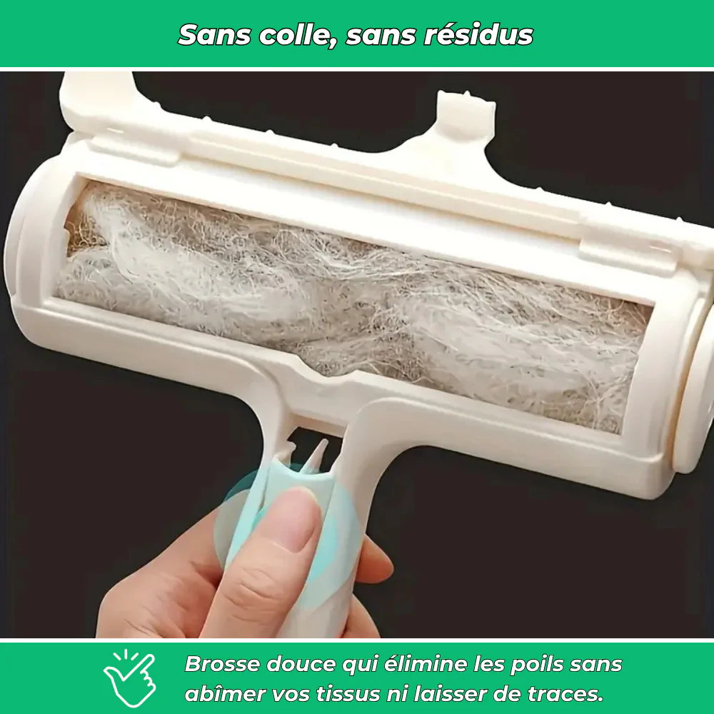 Brosse anti-poils réutilisable – Élimine poils de chiens et chats sur vêtements et meubles - Image 4