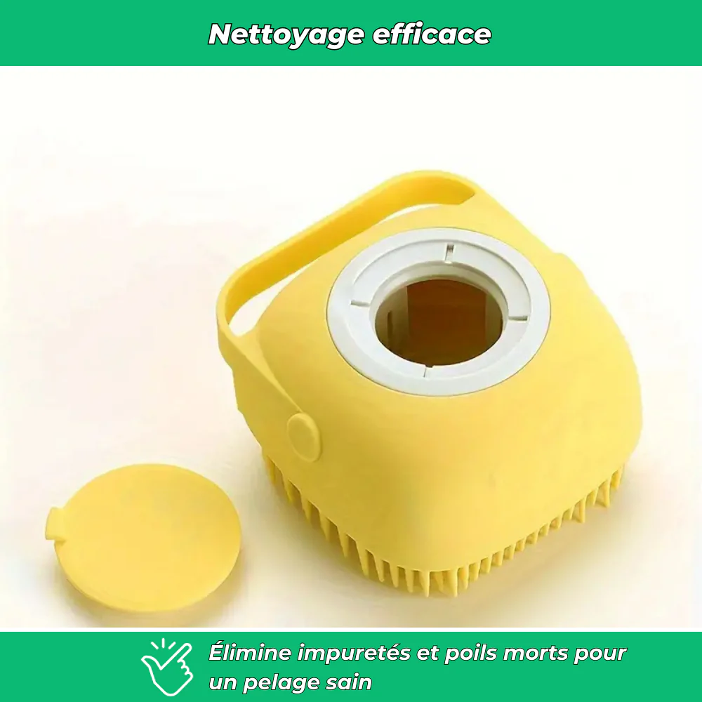 Brosse de bain en silicone pour chien et chat – Nettoyage doux et massage - Image 5