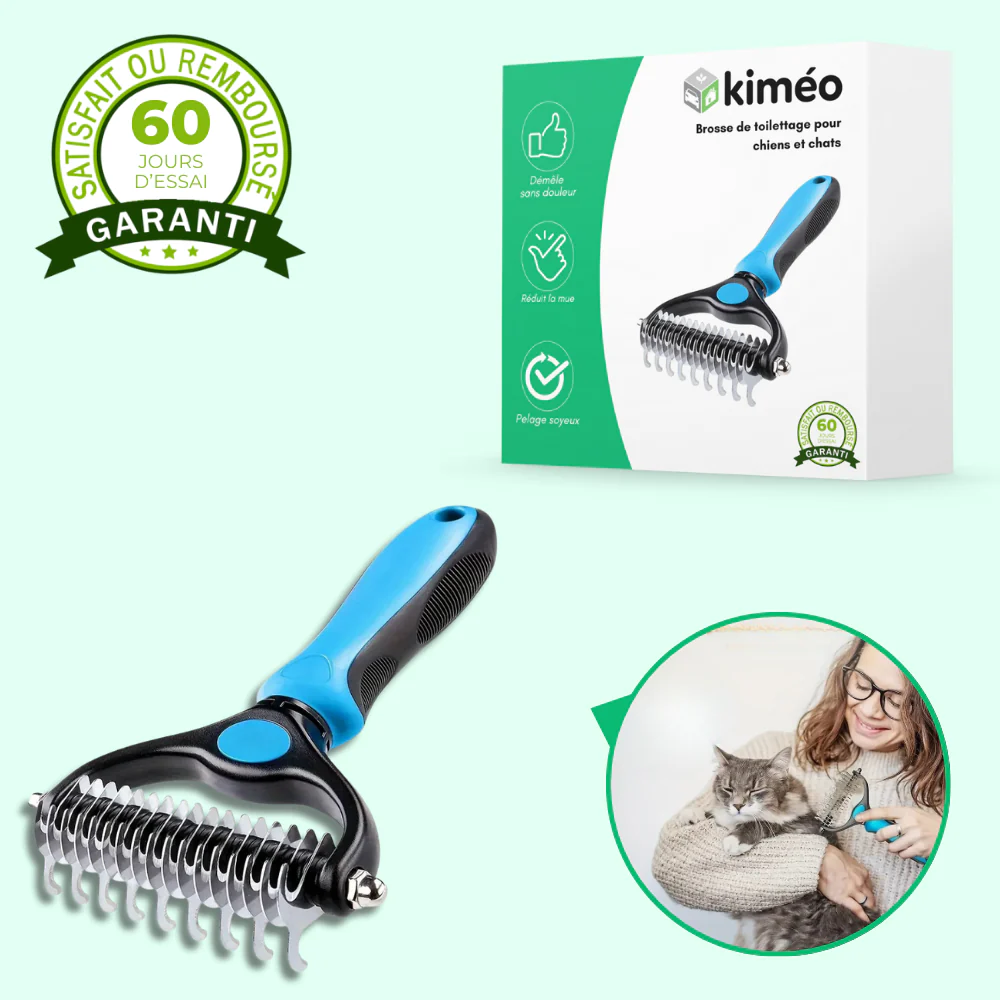 Brosse anti-poils démêlante pour chien et chat – Toilettage simple et efficace - Image 2