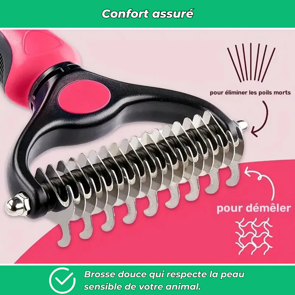 Brosse anti-poils démêlante pour chien et chat – Toilettage simple et efficace - Image 4