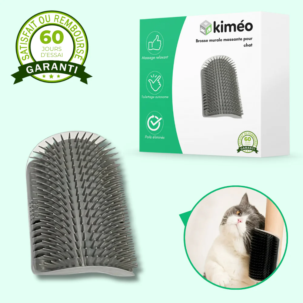 Brosse murale massante pour chat – Auto-toilettage et élimination des poils - Image 2