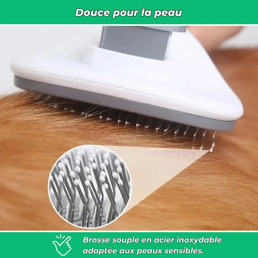 Brosse de toilettage pour chiens et chats – Anti-poils et facile à nettoyer - Image 5