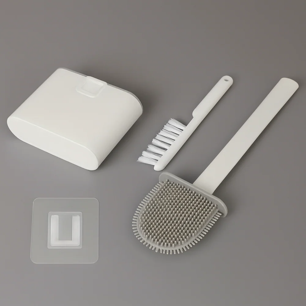 Clean'WC | Brosse WC souple en silicone | 2 brosses intégrées | Support mural - Image 6