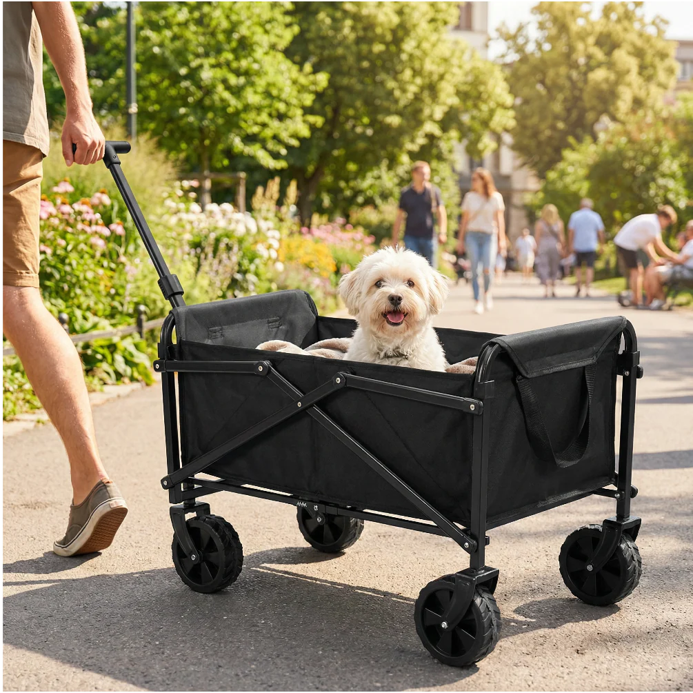 Chariot de Jardin Pliable 150 kg | Chariot de Course Robuste Grande Capacité | Chariot de Transport Pliable - Image 5