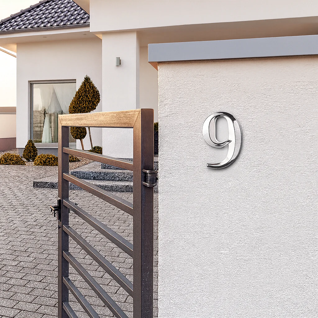 Plaque numéro maison auto adhésif – Numéro 3D pour porte et boîte aux lettres - Image 10
