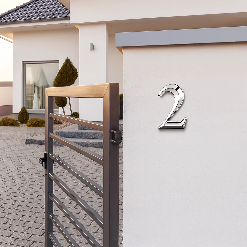 Plaque numéro maison auto adhésif – Numéro 3D pour porte et boîte aux lettres - Image 2