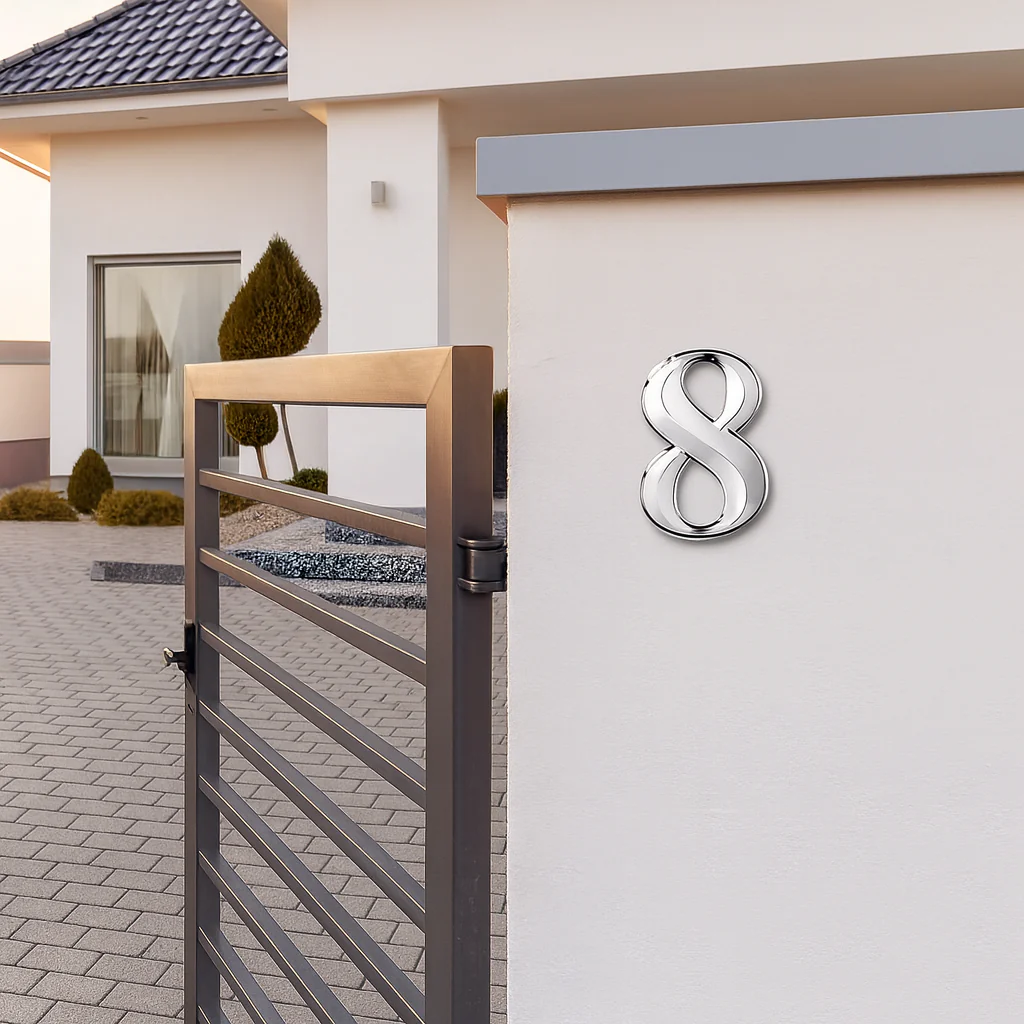 Plaque numéro maison auto adhésif – Numéro 3D pour porte et boîte aux lettres - Image 9