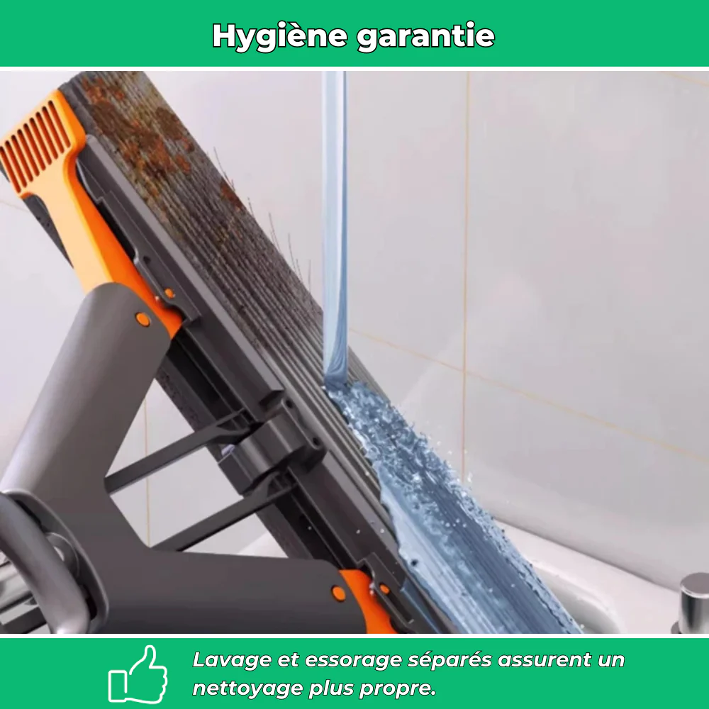 Clean PRO X – Serpillière pliable mains libres à haute absorption pour sols secs et humides - Image 5
