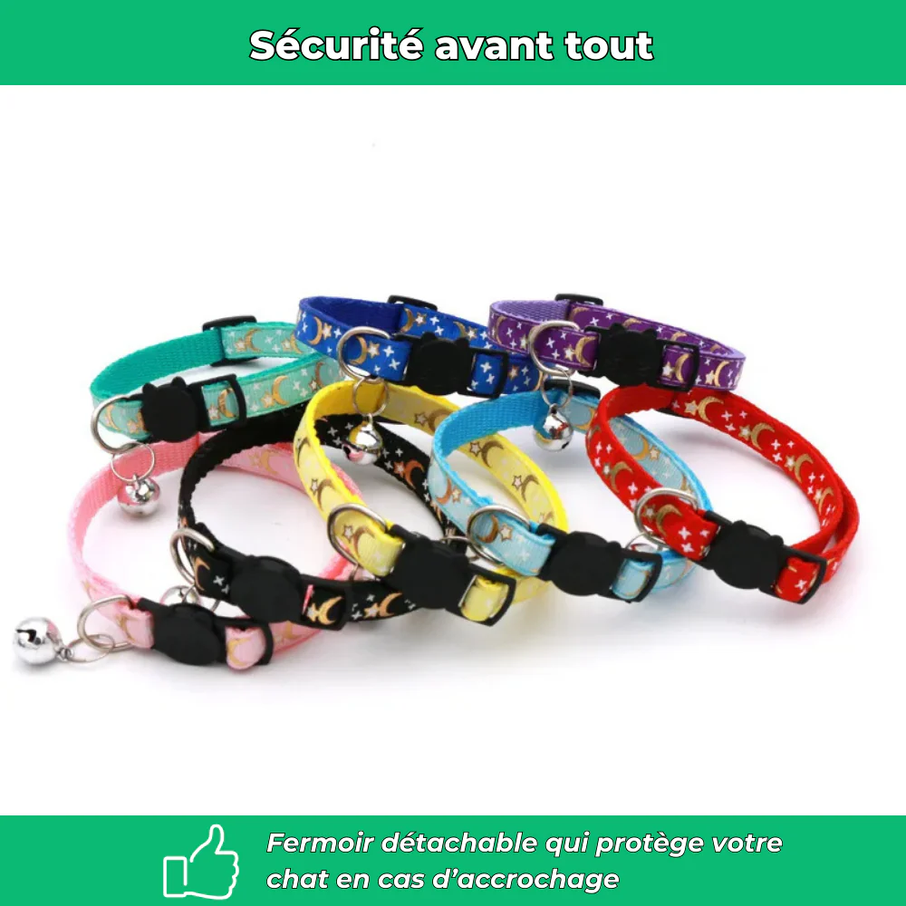 Collier réglable de sécurité pour chat – Avec clochette amovible - Image 3