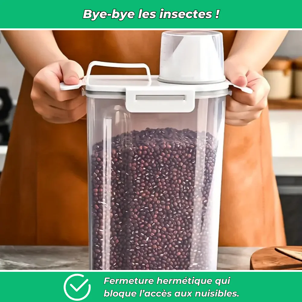 Conteneur hermétique pour riz et céréales - 2500ml - Image 4