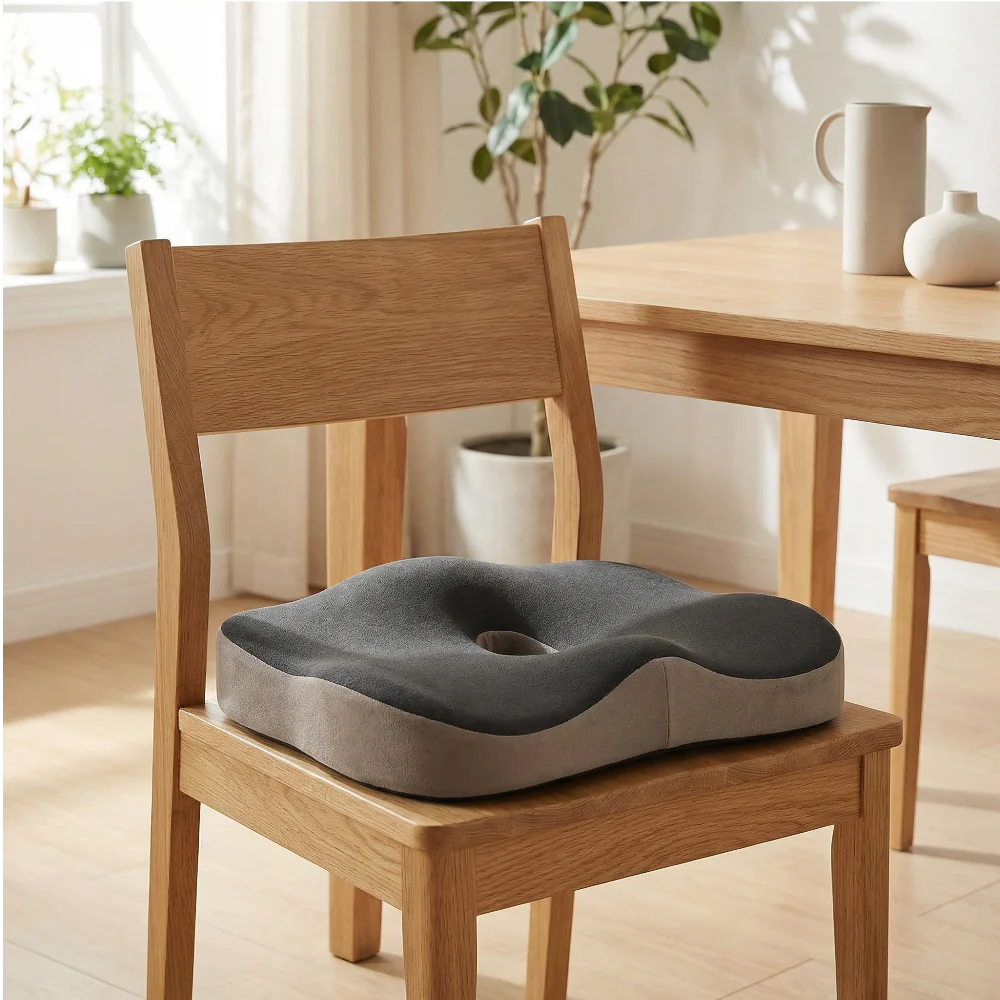 Coussin Ergonomique Confort | Coussin en Mousse Mémoire pour Chaise Bureau Voiture Soutien Coccyx - Image 4