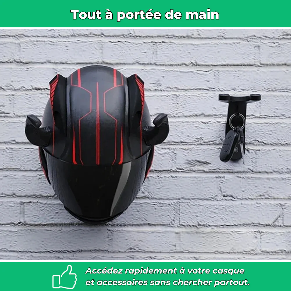Crochet mural porte-casque moto polyvalent - Image 3