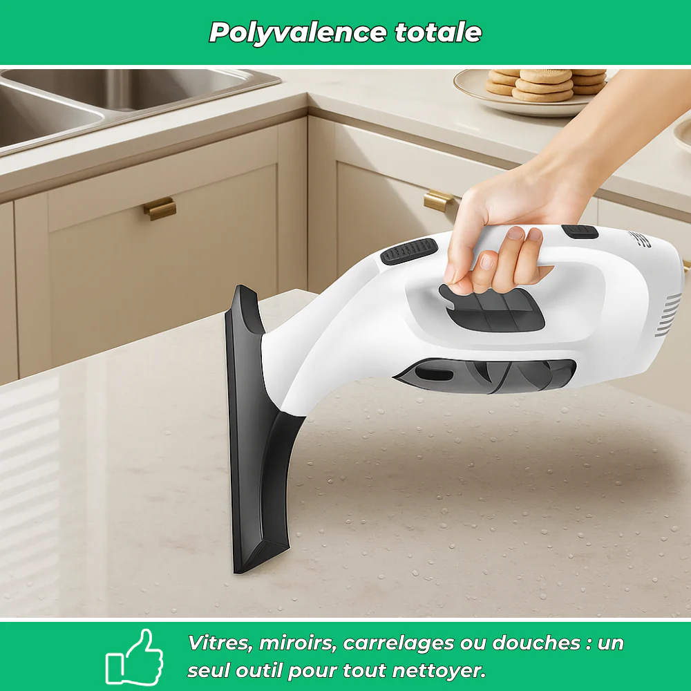 CrystalClean – Nettoyeur de vitres électrique 2200 mAh | Vitres, miroirs, douches et comptoirs - Image 5