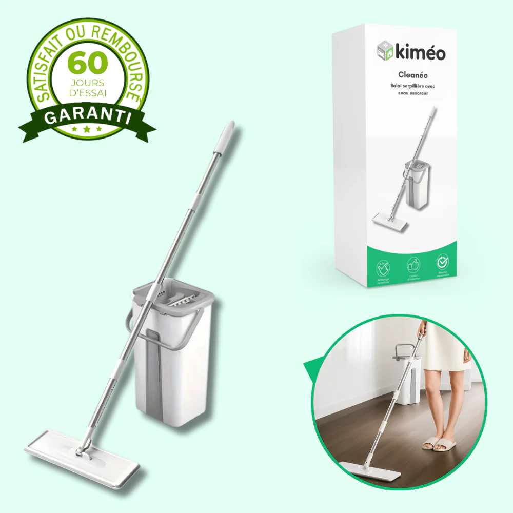 Cleanéo | Balai Serpillière Rotatif avec seau essoreur 360° - Image 2
