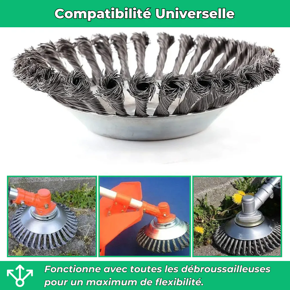 D40 PRO | Brosse Débroussailleuse en Acier | Idéale pour une Finition Impeccable et Entretien Précis - Image 5
