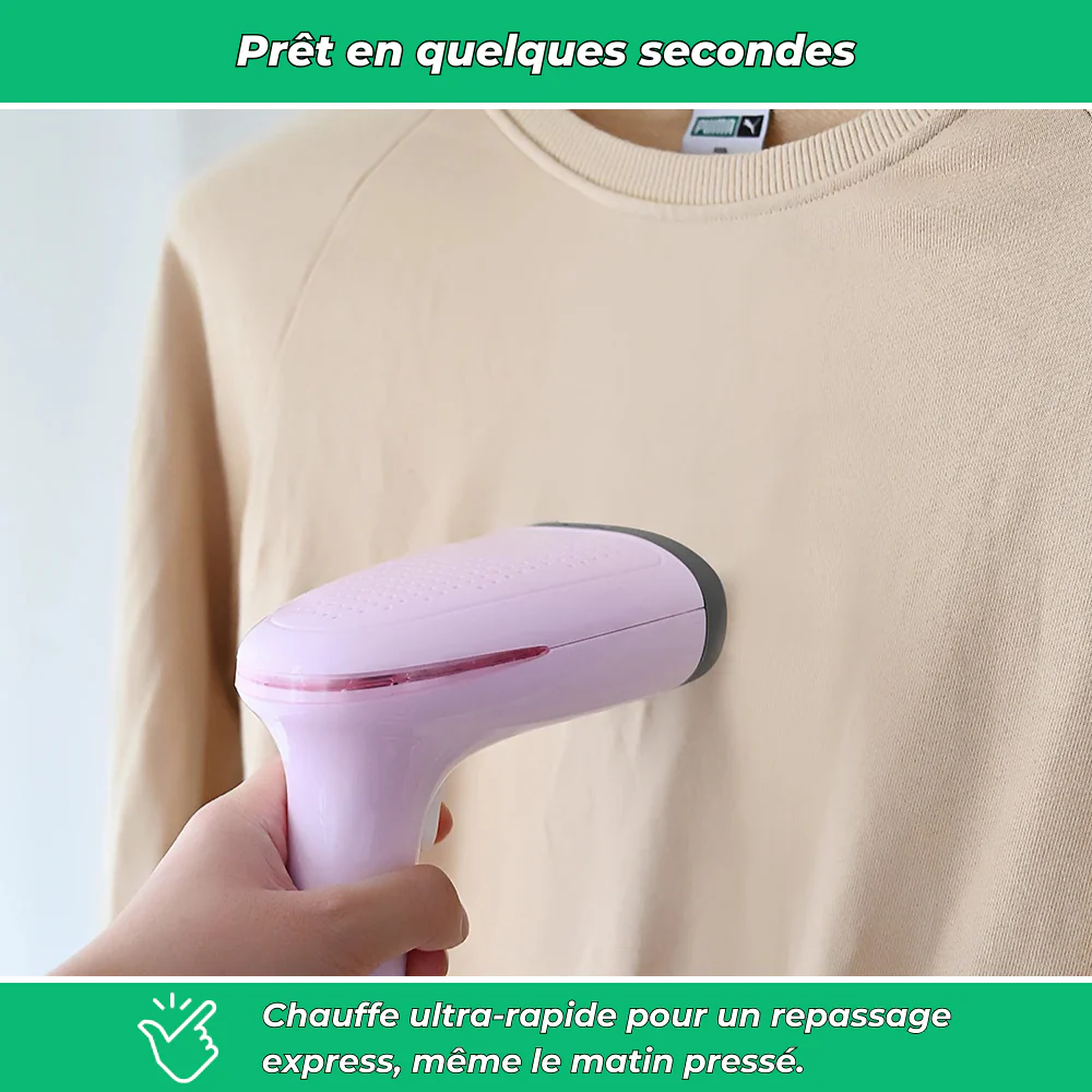 Défroisseur vapeur portable vêtements 1500W chauffe rapide 280ml - Image 3