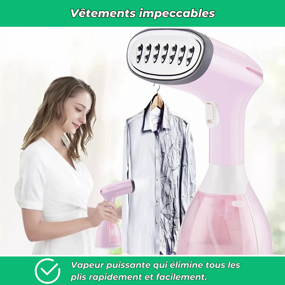 Défroisseur vapeur portable vêtements 1500W chauffe rapide 280ml - Image 4