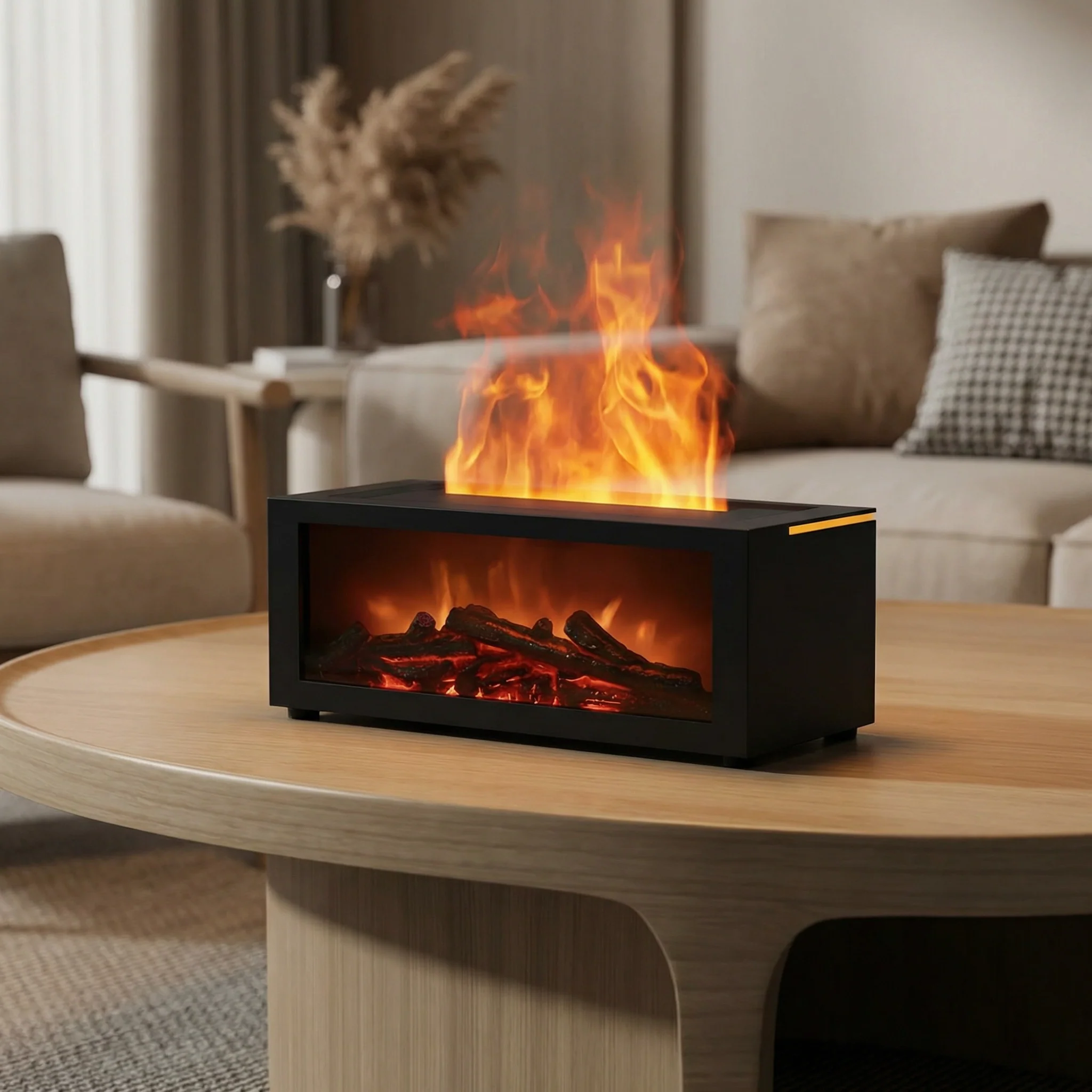 Diffuseur De Parfum Maison – Diffuseur Huiles Essentielles Flamme 3D Effet Cheminée LED avec Humidificateur - Image 2