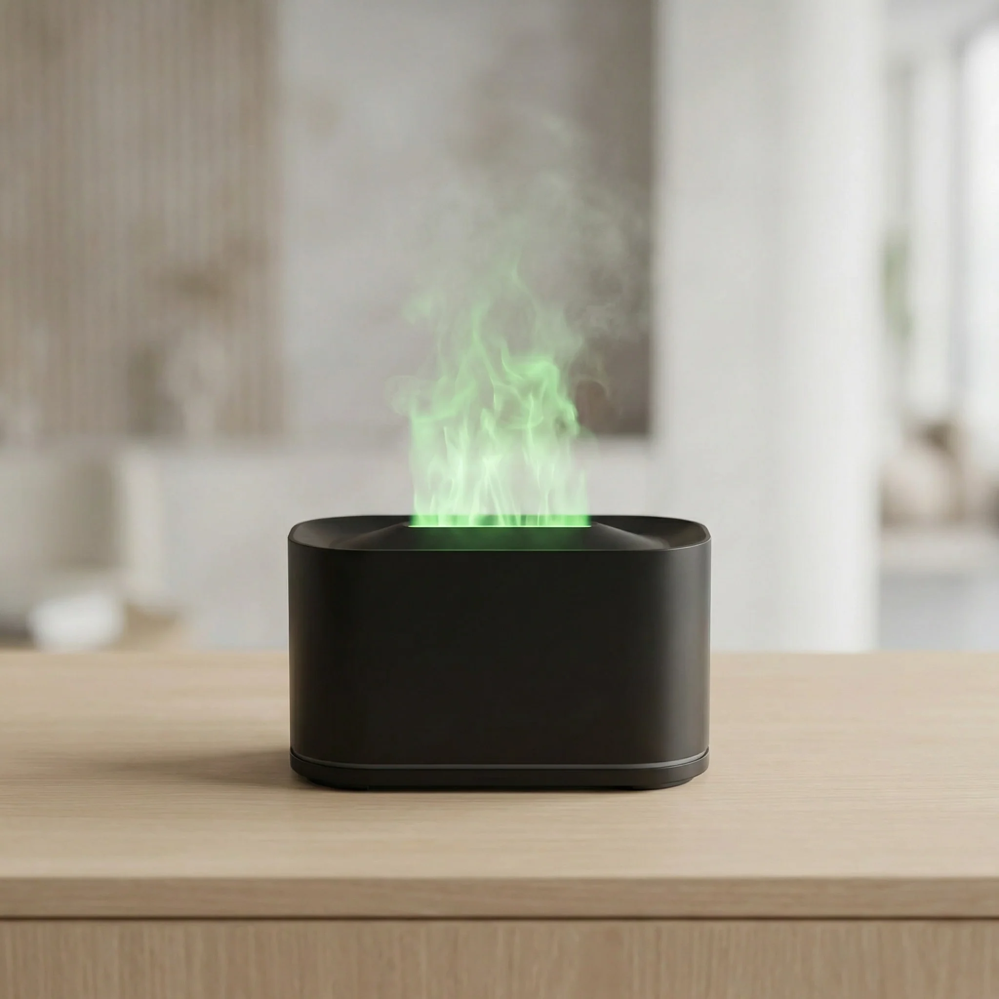 Diffuseur Huiles Essentielles â Diffuseur de Parfum Maison avec Humidificateur Effet Flamme LED - Image 5