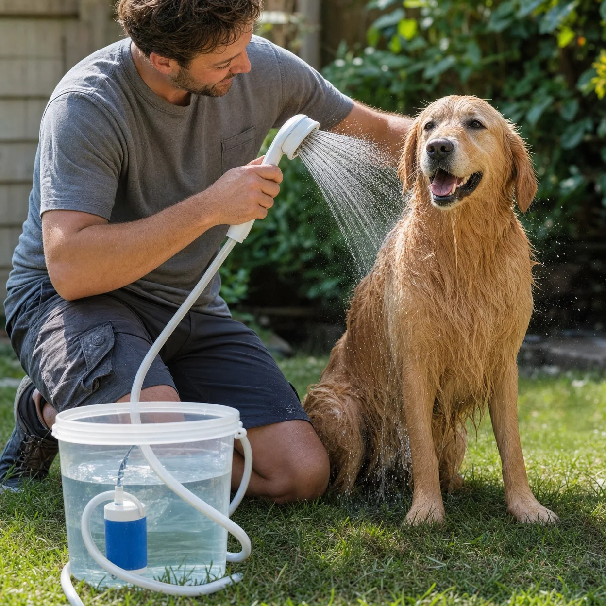 D10 | Douche Nomade Haute Pression Portable Rechargeable | Camping Voiture Animaux Compacte - Image 3