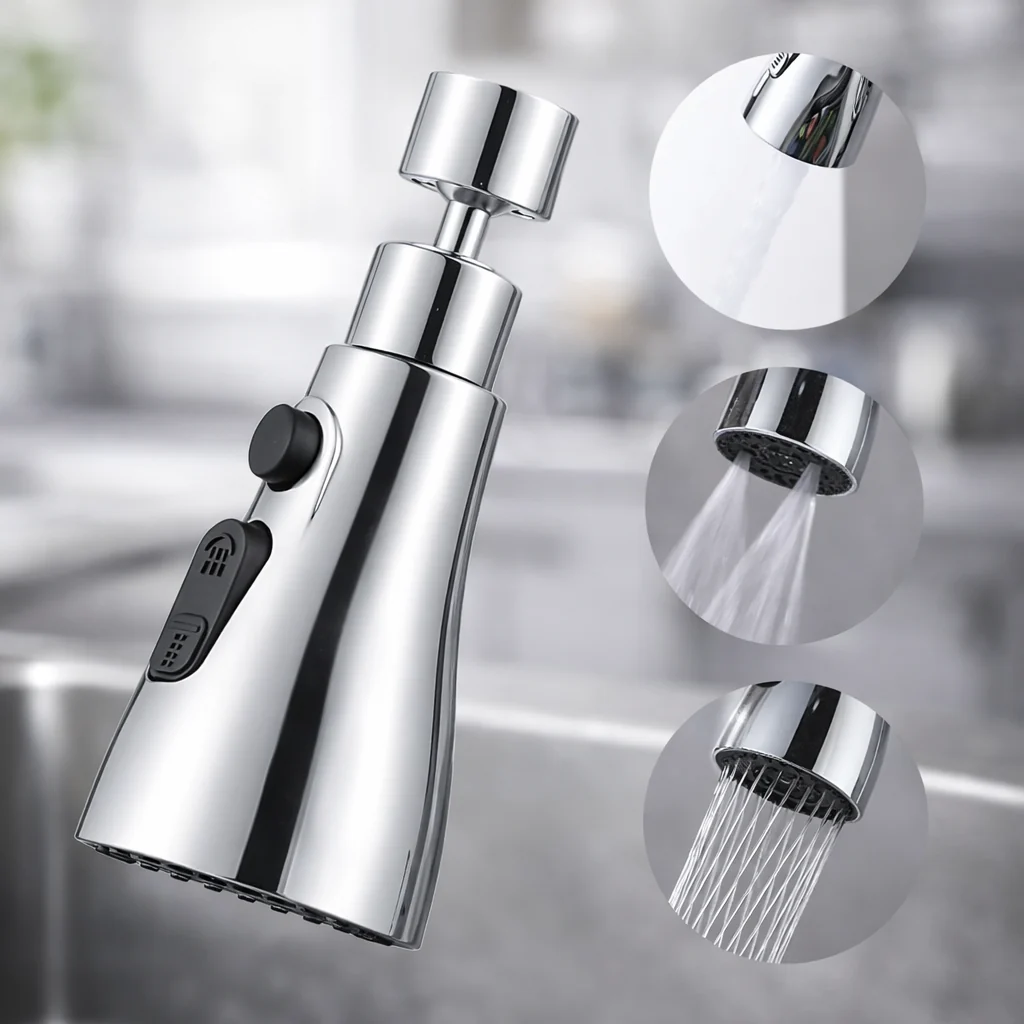 Douchette Evier Cuisine Robinet 360 Degrés | Tête de Robinet Rotative | 3 Modes Haute Pression - Image 6