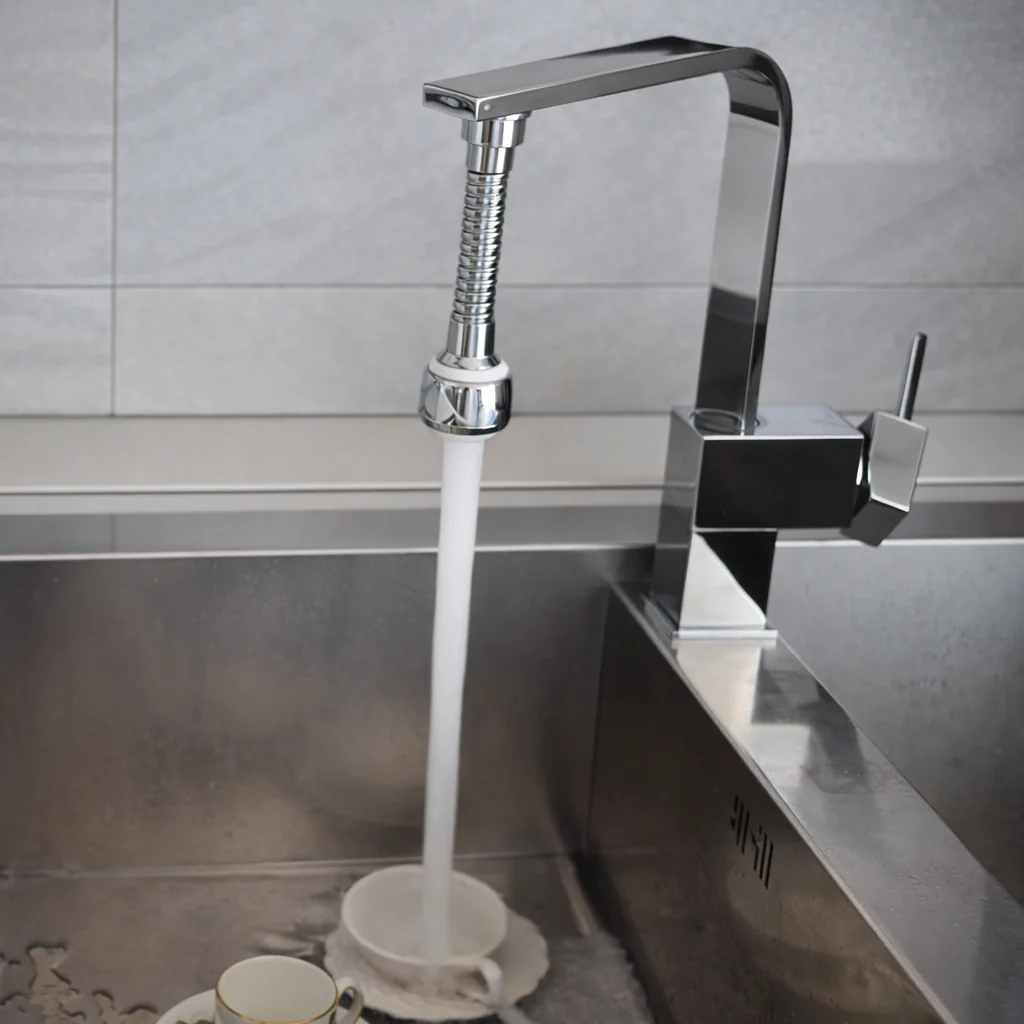 Douchette Evier Cuisine Robinet Flexible | Arroseur de Robinet de Cuisine en Acier Inoxydable Orientable Haute Pression - Image 3