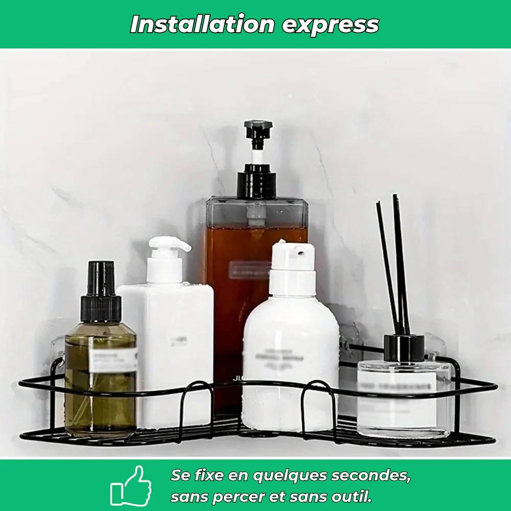 Étagère d’angle murale pour salle de bain - Image 4