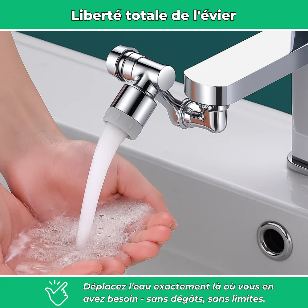 Aquaflex - Extension Robinet 1440° Pivotant - Economiseur d'eau intégré - Image 4