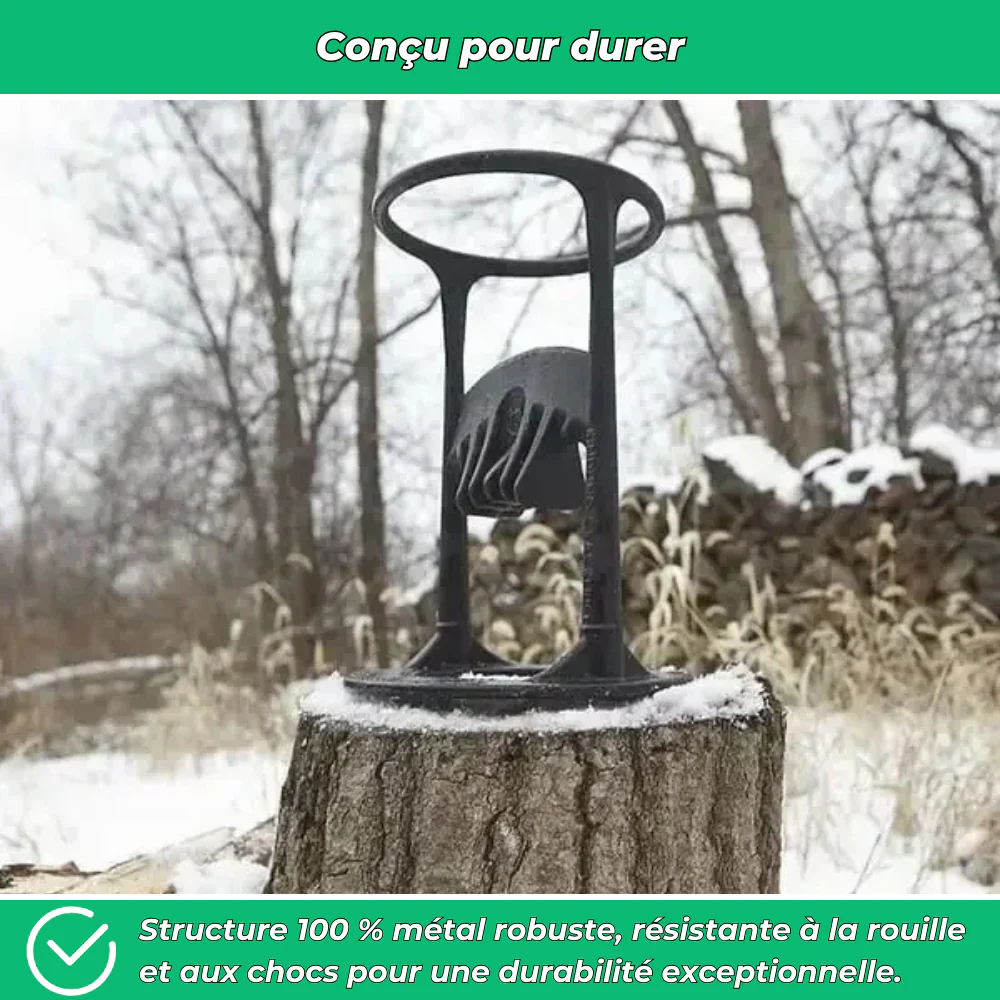 Fendeuse à bûches manuelle en acier au manganèse – Fendeur de bois robuste et sécuritaire pour chauffage - Image 5