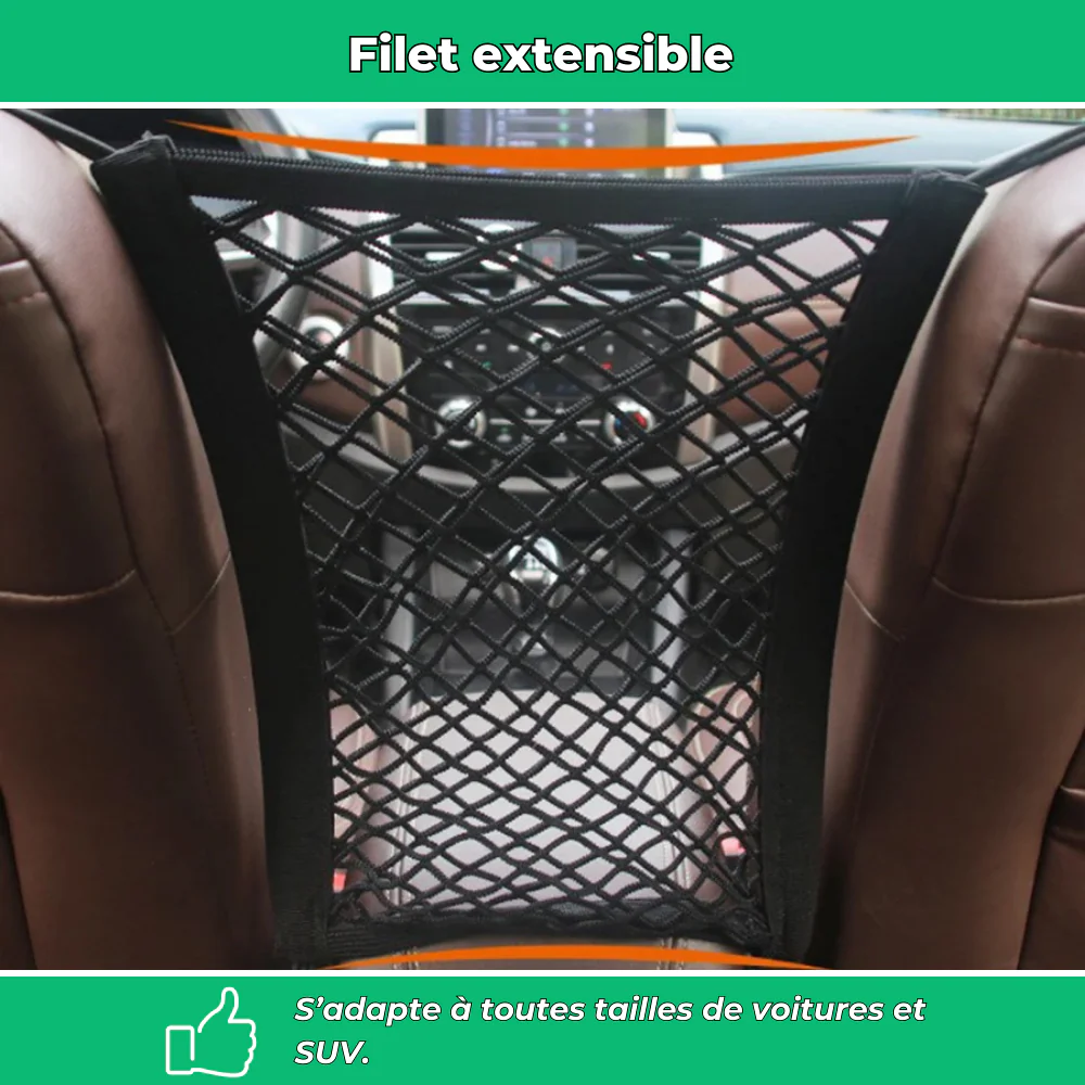 Filet de sécurité auto pour chien et chat – Barrière universelle de voiture - Image 4