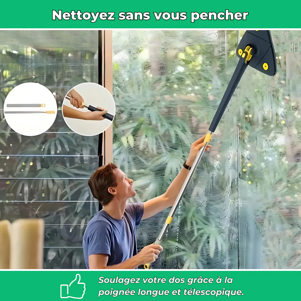 Clean'Mop | Vadrouille rotative 360° avec essorage mains libres - Image 3